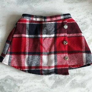 Holiday plaid skirt